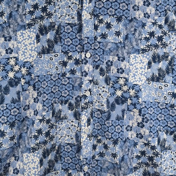 TUNEVUSE* Men's Short Sleeve Button Down Curved Hem Hawaiian Shirt~ Size XXL - Picture 13 of 13